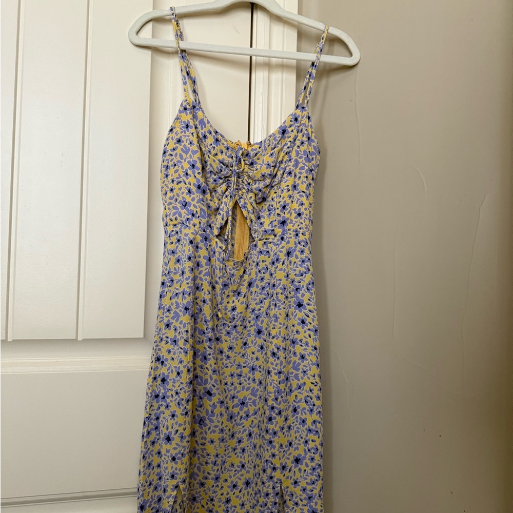 Floral Yellow and Blue Sundress